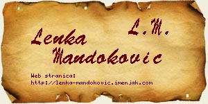 Lenka Mandoković vizit kartica